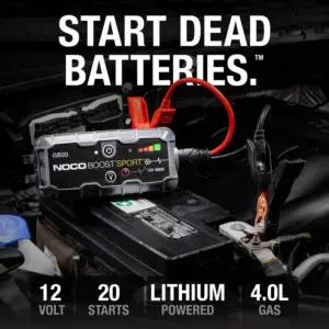 NOCO Boost Sport GB20 500A 12V UltraSafe käivitusabi ja toitepank – Liitiumaku stardiseade kuni 4