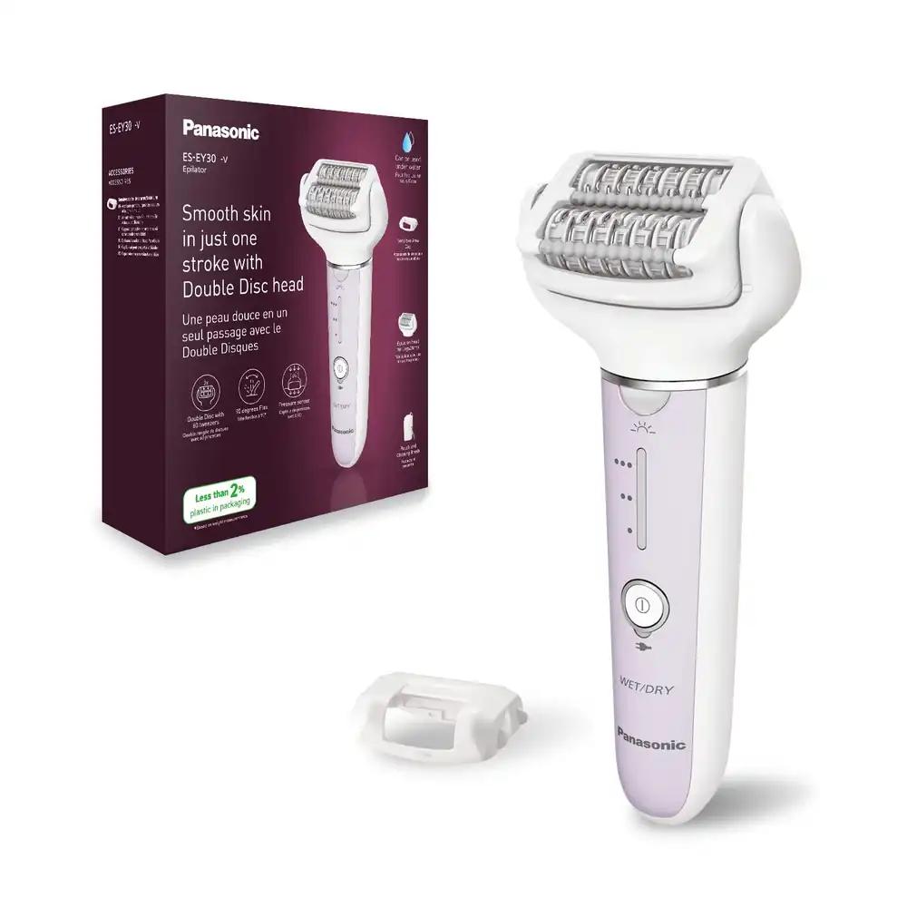 Panasonic ES-EY30-V503 märg/kuiv epilaator, Dual Disc 60 pintsetiga, 90° pöörlev pea, 3 kiirust, LED-valgustus, 30 minutit tööaega, juhtmevaba karvaeemaldaja