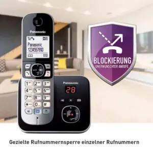 Panasonic KX-TG6822GB DECT juhtmevaba telefon koos automaatvastajaga (madal kiirgus