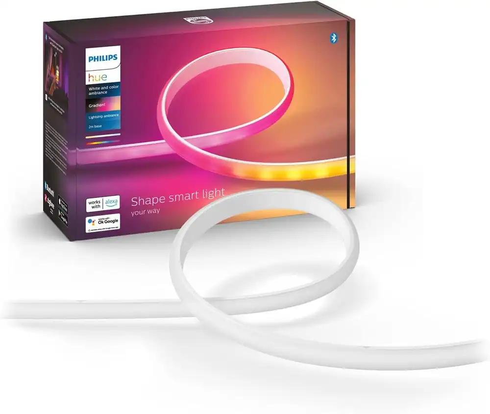 Philips Hue White & Color Ambiance Gradient valgusriba alguskomplekt (2 m), hämardatav LED-riba Hue valgustussüsteemi jaoks 16 miljoni värviga, nutikas valgustuse juhtimine hääle või rakenduse kaudu