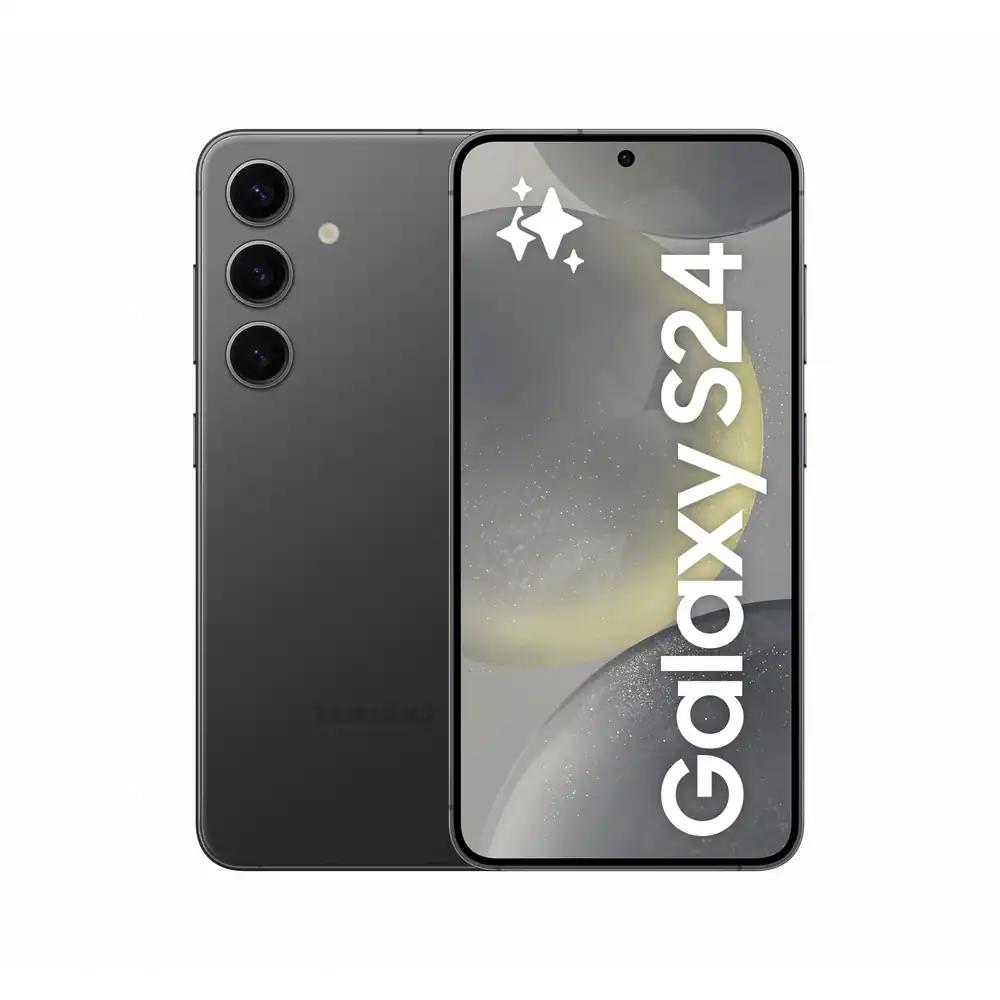 Samsung Galaxy S24 AI nutitelefon, Android telefon lepinguvabalt, 8 GB RAM, 128 GB mälu, 50 MP kaamera, pika aku tööeaga, Onyx Black, 3-aastane tootjagarantii