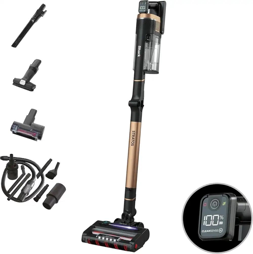 Shark Stratos juhtmeta tolmuimeja, PowerFins Plus, 60 min tööaeg, Anti Hair Wrap & CleanSense IQ, auto komplekt, lemmiklooma- ja vuugiotsik, mitme pinna otsik, vask IZ400UKEUTBK