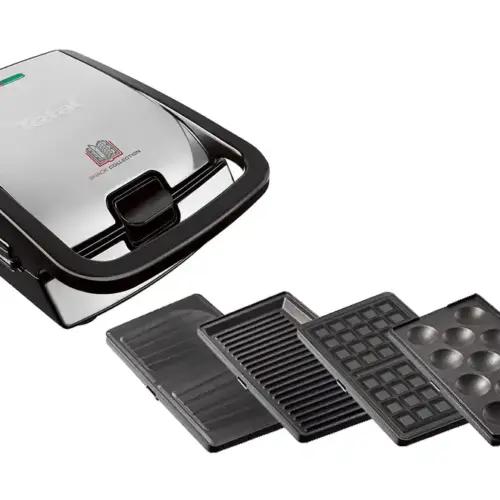 Tefal Snack Collection 4-osaline komplekt SW854D | Kombiseade | Sisaldab 4 mittenakkuvat plaadik komplekti | Nõudepesumasinas pestav | Panini