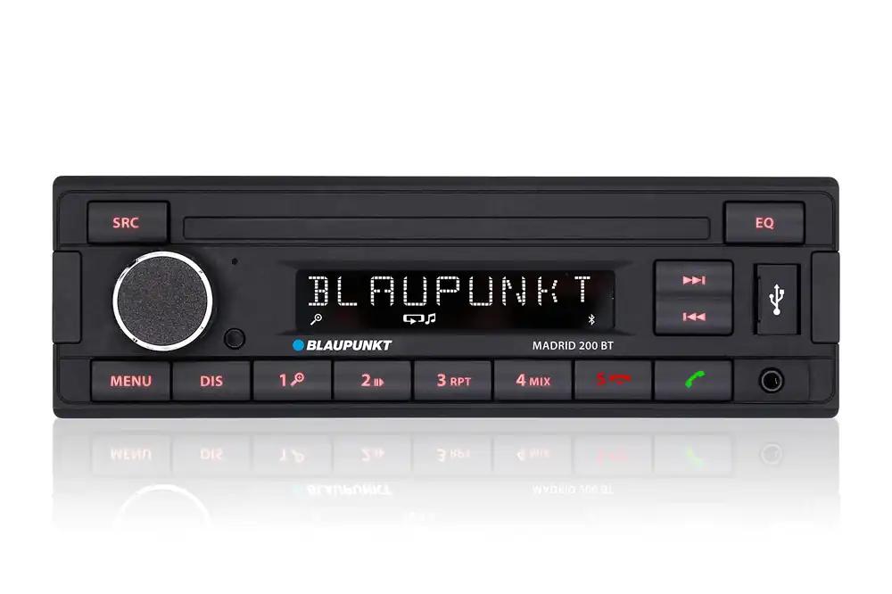 Blaupunkt Madrid 200 BT | Bluetooth, RDS-tuuner, käed-vaba, USB, Aux-In, 1-DIN, must
