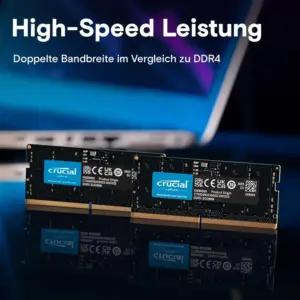 Crucial RAM 32GB Komplekt (2x16GB) DDR5 5600MHz (või 5200MHz või 4800MHz) Sülearvuti Mälu CT2K16G56C46S5