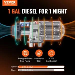 VEVOR Õhudiisliküttekeha 12V 5kW