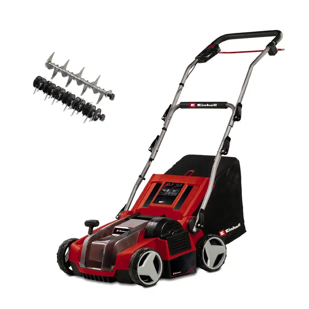 Einhell akuga muruakende õhutaja GE-SA 36/35 Li-Solo Power X-Change (Li-Ion, 36 V, harjadeta mootor, 35 cm terasilinder, 28L kogumiskott, reguleeritav töösügavus, ilma aku ja laadijata)