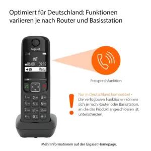 Gigaset AS690A Quattro – 4 juhtmevaba DECT-telefon koos automaatvastajaga – hästi loetav kontrastne ekraan – suurepärane heli – lihtne kasutamine – kõnekaitse