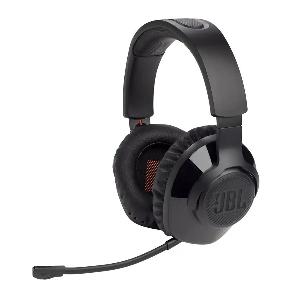 JBL Quantum 350 Over-Ear Mängurite Peakomplekt – Juhtmevaba 2,4 GHz ja USB-C ühendus – Eemaldatav Boom-mikrofon ja QuantumSurround heli – Must