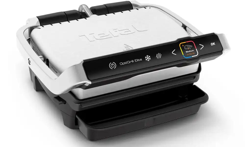 Tefal OptiGrill Elite GC750D kontaktgrill, roostevaba teras
