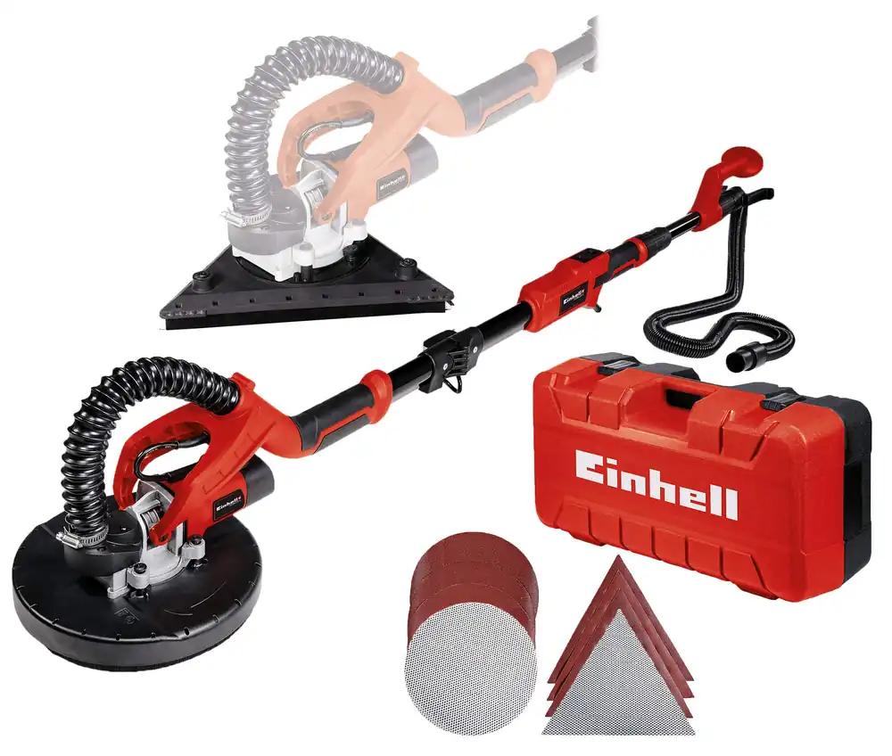 Einhell kuivseinilihvija TE-DW 225 X (750 W, vahetatav lihvimistald, vedrustatud harjarõngas, teleskoopvars kuni 165 cm, lihvimiskettad ja võrkriie kohvris kaasas)