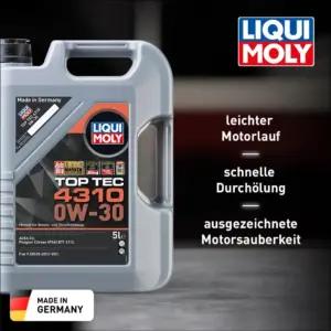 LIQUI MOLY Top Tec 4310 0W-30 | 5 L | Sünteesitehnoloogia mootorõli | Art.-Nr.