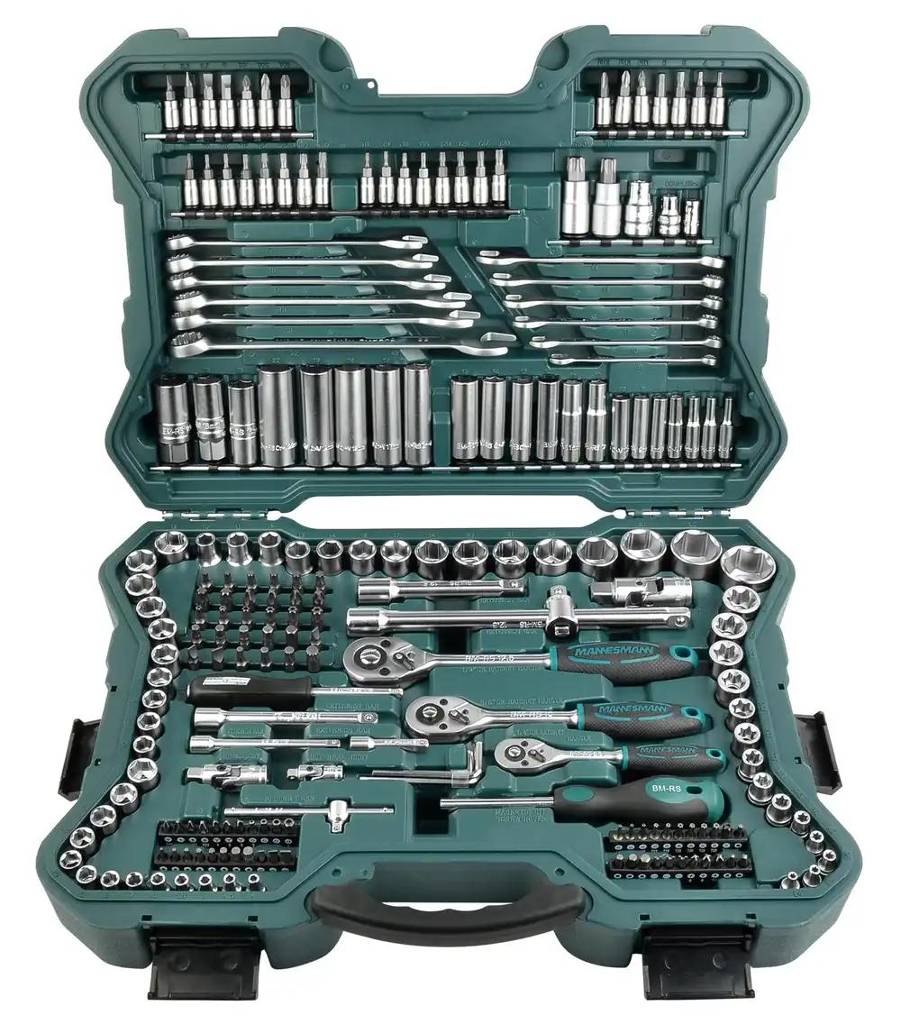 Brüder Mannesmann padrunvõtmete komplekt, 1/4″, 3/8″ ja 1/2″, 215-osaline | M98430
