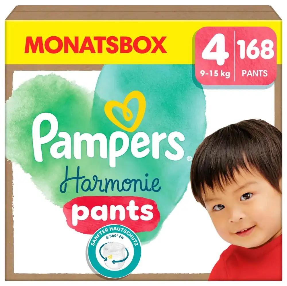 Pampers Harmonie Püksmähkmed, Suurus 4 (9kg-15kg), Kuuvaru, Õrn Nahakaitse ja Taimsed Koostisosad, 168 Tükki