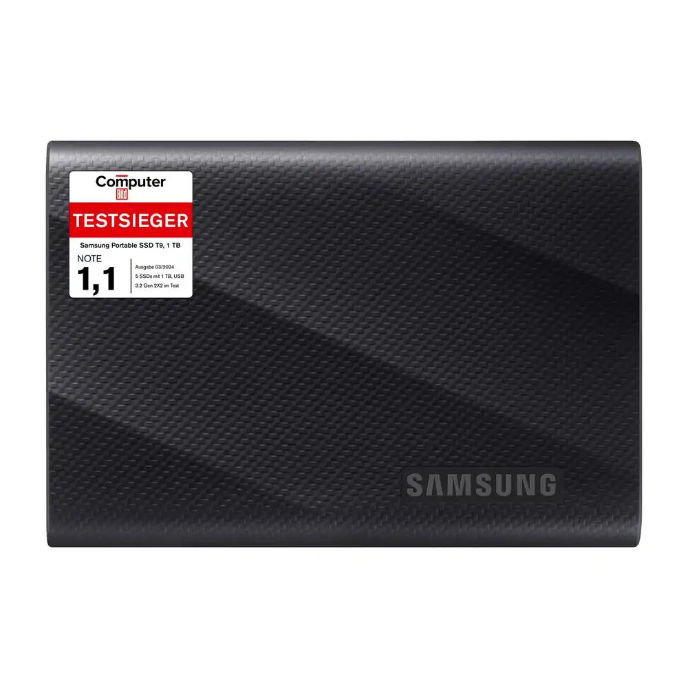 Samsung Portable SSD T9, 1 TB, 2.000 MB/s lugemine ja kirjutamine, USB 3.2 Gen 2×2, väline SSD professionaalidele, ühilduv Mac, PC, nutitelefonide ja 12K kaameratega, MU-PG1T0B/EU