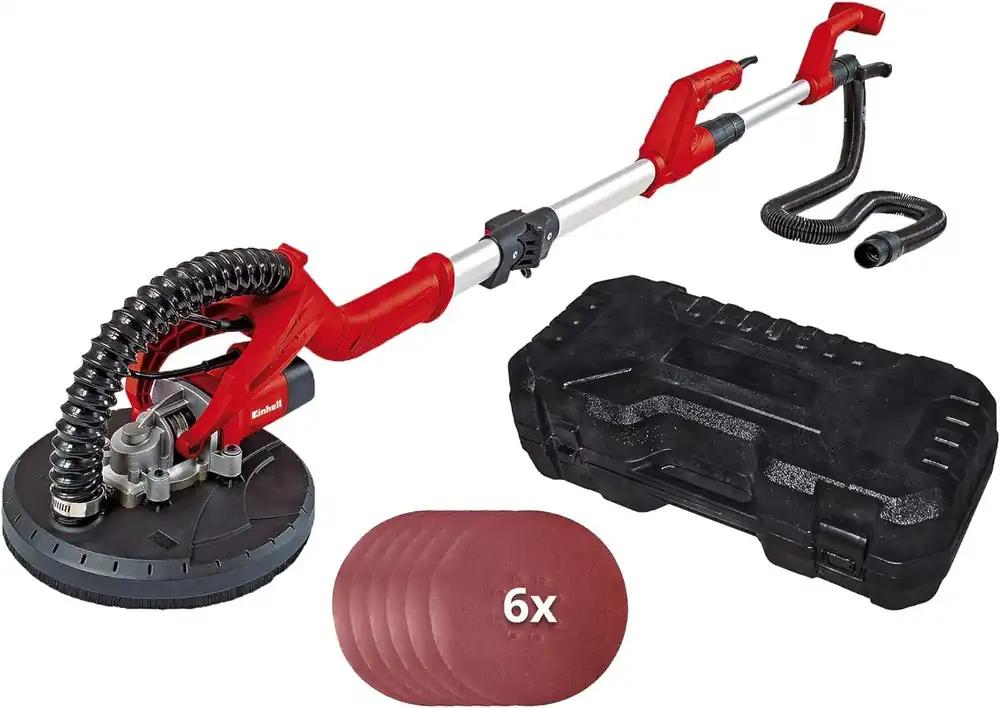 Einhell kipsplaadi lihvija TC-DW 225 (600W, 1500 p/min max. kiirus, 225mm lihvtald, teleskoopvars, takjakinnitusega lihvtaldrik, 6x lihvpaberit komplektis)