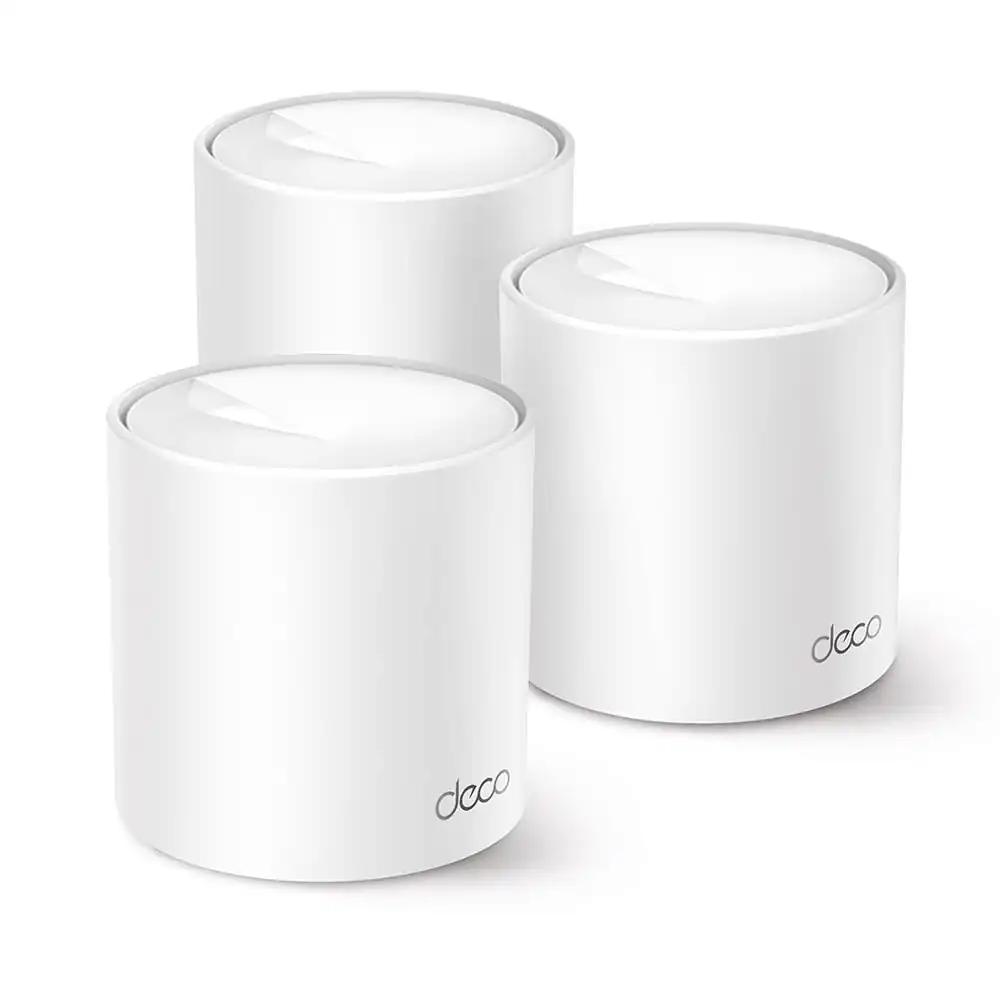TP-Link Deco X1500 Mesh Wi-Fi 6 süsteem (3 tk), AX1500 kaheribaline ruuter ja kordaja, 2x Gigabit porti igas seadmes, sobib 4-5 magamistoaga majadele, ulatuslik vanemlik kontroll, WPA3
