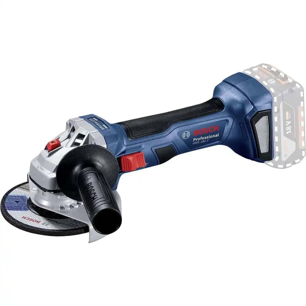Bosch Professional 18V System Aku Nurklihvija GWS 18V-7 (lisakäepide, kinnitusäärik, kaitsekate, pingutusmutter, kahe auguga võti, ilma aku/laadijata)