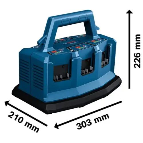 Bosch Professional 18V süsteemi mitme laadijaga GAL 18V6-8 (koos laadimisvooluga