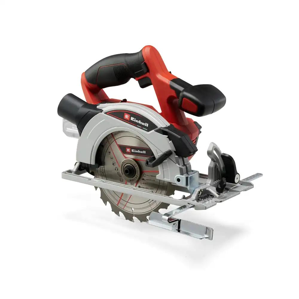Einhell akuga käsiketassaag TE-CS 18/165-1 Li-Solo Power X-Change (18 V, Li-Ion, Ø165 x Ø20 mm sae tera, tööriistavaba lõikesügavuse ja kaldenurga reguleerimine, ilma aku ja laadijata)