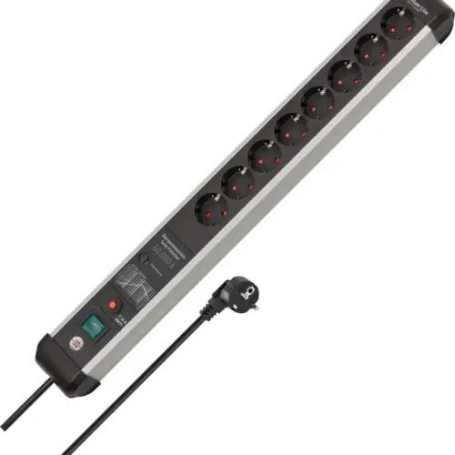 Brennenstuhl Premium-Protect-Line 8-Pesa Pikendusjuhe Ülepinge Kaitsega 60 000 A (Lülitiga Ja 3m Kaabliga