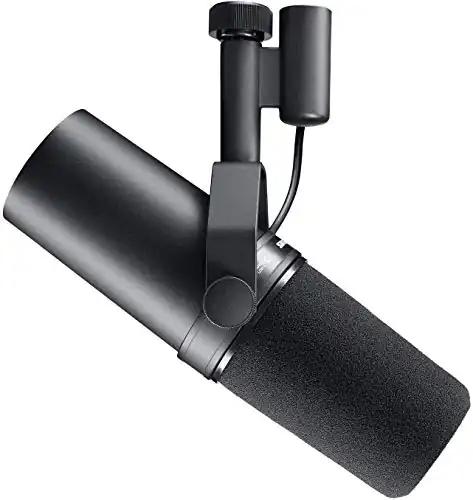 Shure SM7B Dünaamiline Vokaalmikrofon Ringhäälinguks, Podcast’ideks ja Salvestamiseks – XLR Stuudiomikrofon Muusika ja Kõne Jaoks, Lai Sagedusvahemik, Soe ja Pehme Heli – Must