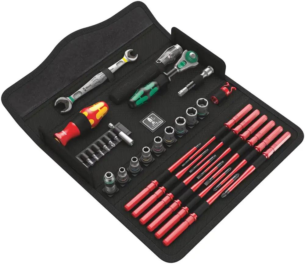 Wera 05135926001 KK W 1 Kraftform Kompakt W1 hooldus, 1/4″ x 10 mm, tööriistakomplekt, 35-osaline, must