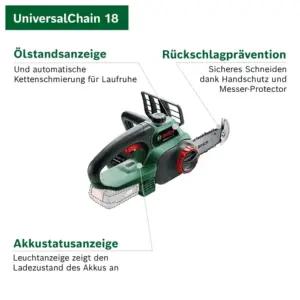 Bosch akuga kettsaag UniversalChain 18 (ilma akuta