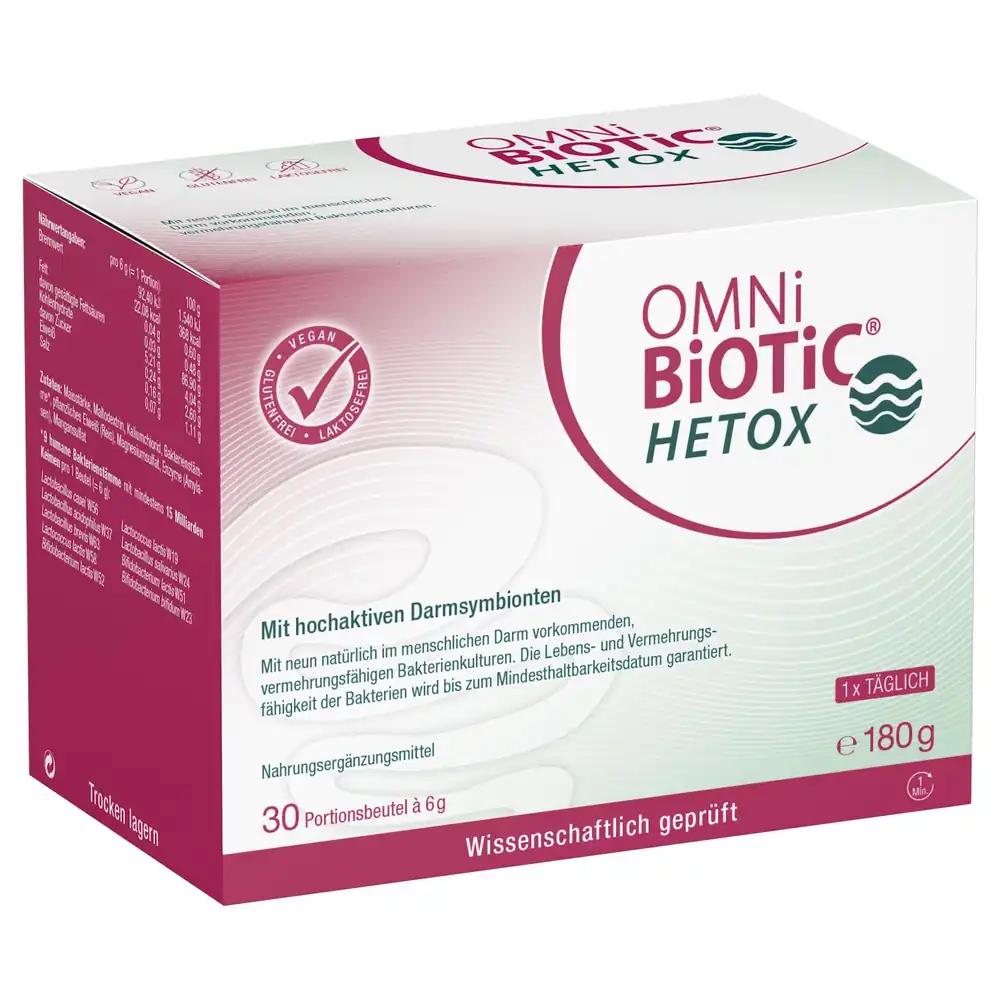 OMNi BiOTiC HETOX, 30 portsjonit (180g), 9 bakteritüve, 15 miljardit mikroorganismi päevas, pulber, vegan, gluteenivaba, laktoosivaba, igapäevaseks kasutamiseks