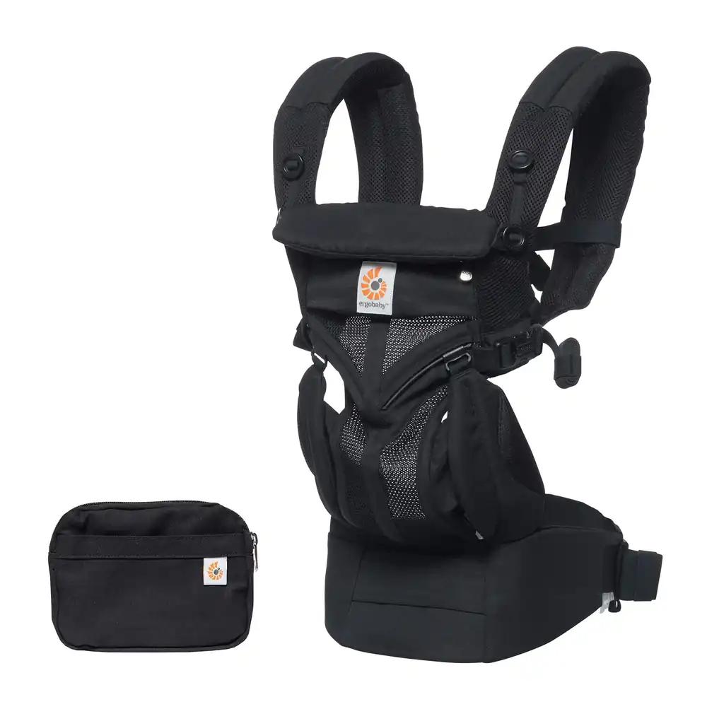 Ergobaby beebikandja vastsündinule alates sünnist kuni 20 kg, 4-ühes Omni 360 Cool Air Mesh kandelahendus, Onyx Black