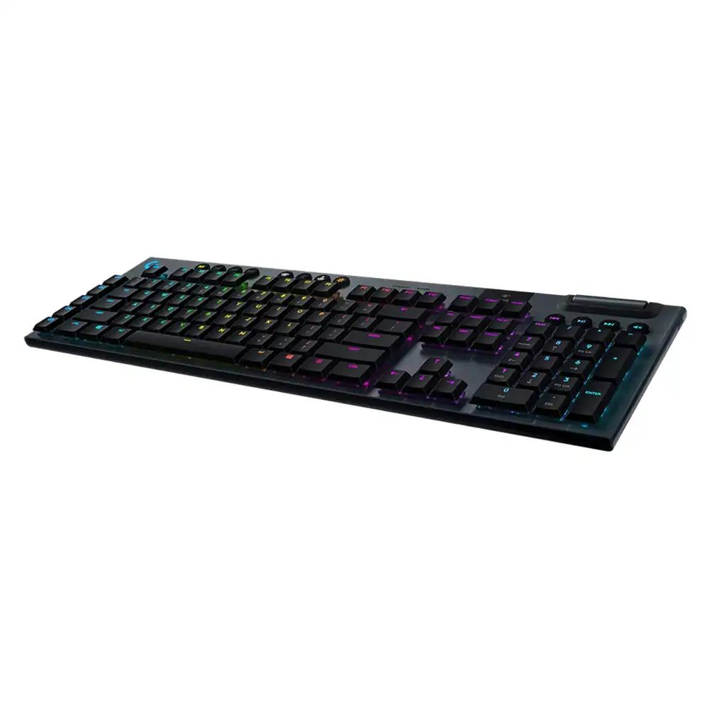 Logitech G915 LIGHTSPEED juhtmevaba mehaaniline mänguriklaviatuur, Taktiilne GL-lüliti, LIGHTSYNC RGB, üliõhuke disain, Saksa QWERTZ-paigutus – Carbon