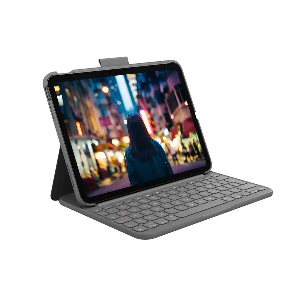 Logitech iPad (10. põlvkond) klaviatuurikate | Slim Folio integreeritud juhtmevaba klaviatuuriga – Grafiit