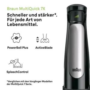 Braun MultiQuick 7 MQ 7045X Saumikser - Võimas 1000 W püree- ja hakkmismikser ActiveBlade tehnoloogiaga