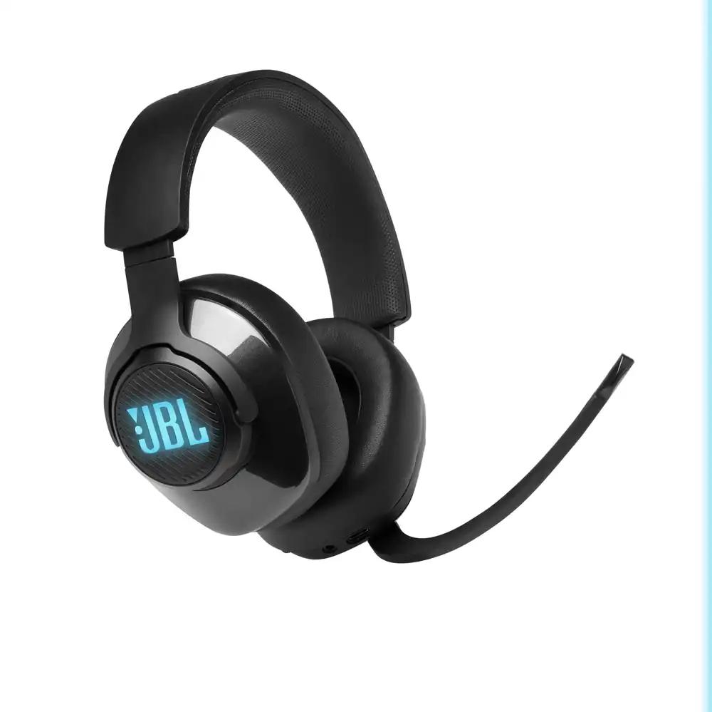 JBL Quantum 400 Over-Ear mänguri kõrvaklapid – Juhtmega 3,5 mm pesa ja USB – Klapitava Boom-mikrofoniga ja QuantumSurround heliga – Must