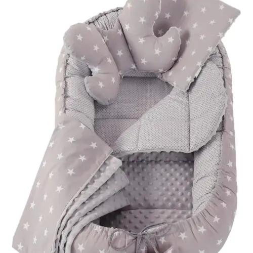 Medi Partners 5-osaline beebipesa komplekt – Babynest 100x60x15 eemaldatava sisuga