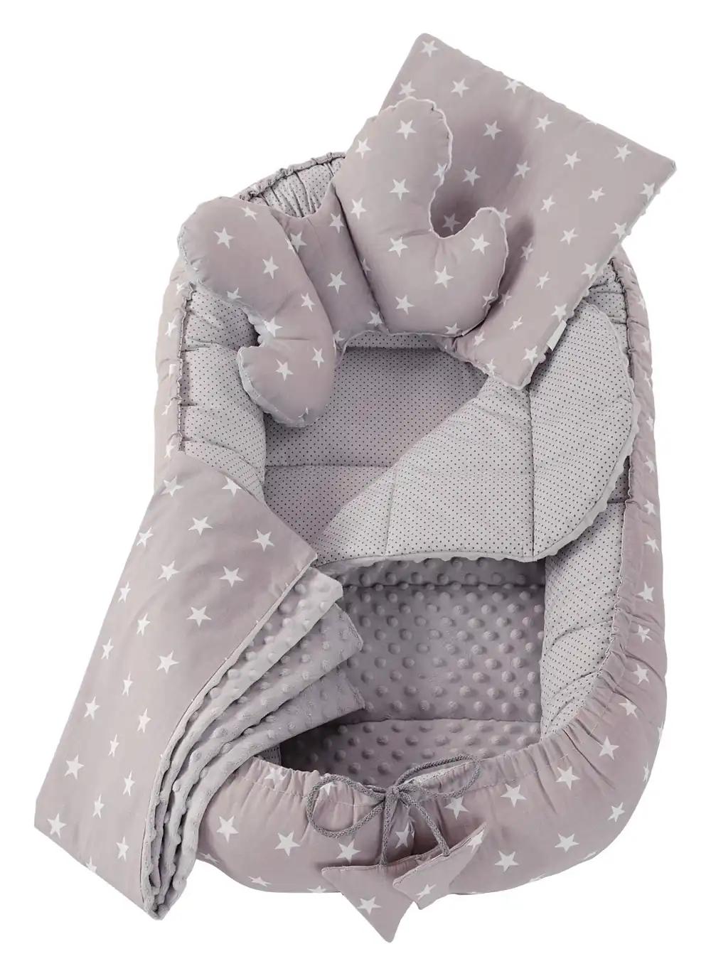 Medi Partners 5-osaline beebipesa komplekt – Babynest 100x60x15 eemaldatava sisuga