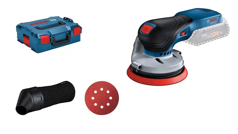 Bosch Professional 18V süsteemi akuga ekstsentriklihvmasin GEX 18V-125 (sh lihvtald 125 mm, 1x lihvpaber, tolmukott, L-BOXX, ilma aku/laadijata)