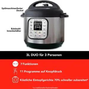 Instant Pot Duo 30 Elektrooniline Multikeetja 3L - Kiirkeetja