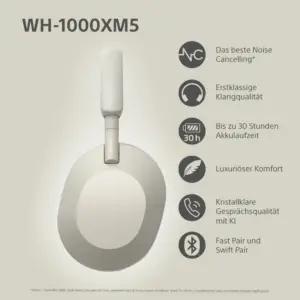 Sony WH-1000XM5 juhtmevabad Bluetooth mürasummutavad kõrvaklapid (30h aku