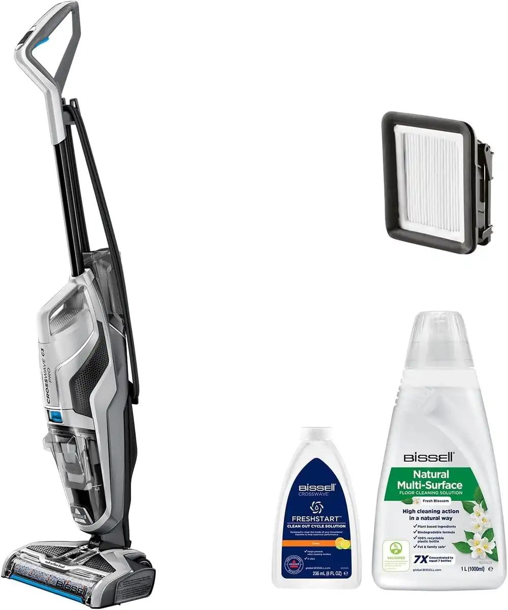 Bissell CrossWave C3 Pro, Märg- ja Kuivtolmuimeja Kaabliga, Imab, Peseb ja Kuivatab, Võimas Mustuse Eemaldamine, 3-ühes Pesutolmuimeja, Mitmepinnaline Puhastus, 3555N