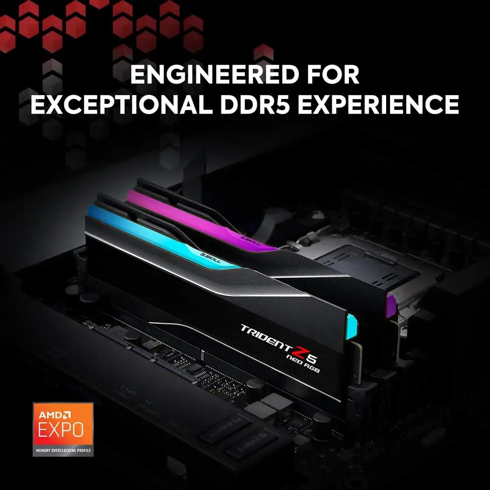 G.Skill Trident Z5 NEO RGB 32 GB (2 x 16 GB) DDR5-6000 CL30 mälukomplekt, pilt 2