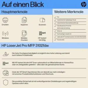 HP LaserJet Pro MFP 3102fdw Multifunktsionaalne laserkprinter – kiire trükkimine