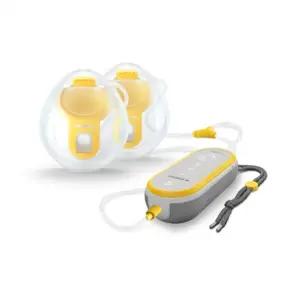Medela Freestyle Hands-free Elektriline Topelt-rinnapump koos otse rinnahoidjasse paigaldatavate kogumiskuppudega – Ühendatav Medela Family rakendusega – Kaasaskantav ja diskreetne disain