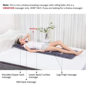 COMFIER vibratsiooniga massaažimatt soojendusega, 10 mootorit, 5 režiimi, 3 tugevust, pilt 2