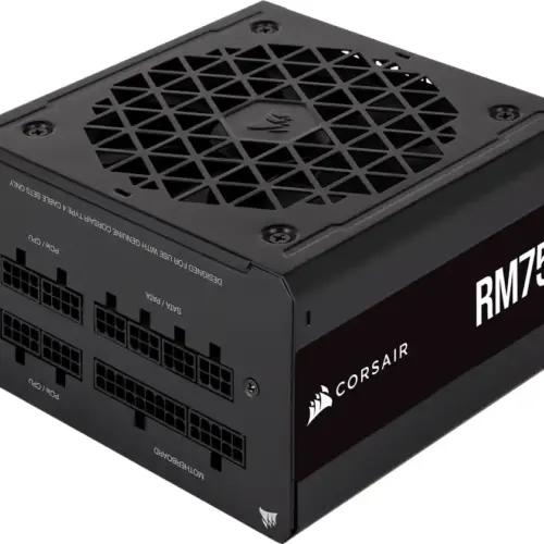 Corsair RM750e (2023) täismodulaarne vaikne ATX-toiteplokk - ATX 3.0 ja PCIe 5.0 ühilduv - 105°C kondensaatorid - 80 Plus Gold-tõhusus - Modern Standby tugi - Must