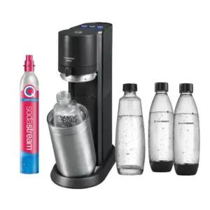 SodaStream elektriline vee gaseerija E-DUO Quick-Connect CO2-silindriga | Sisaldab 1x 1L klaaspudelit ja 2x 1L FUSE plastikpudelit (nõudepesumasinas pestav) | Värvus