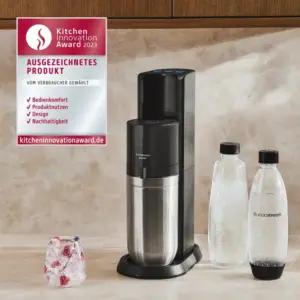 SodaStream elektriline vee gaseerija E-DUO Quick-Connect CO2-silindriga | Sisaldab 1x 1L klaaspudelit ja 2x 1L FUSE plastikpudelit (nõudepesumasinas pestav) | Värvus