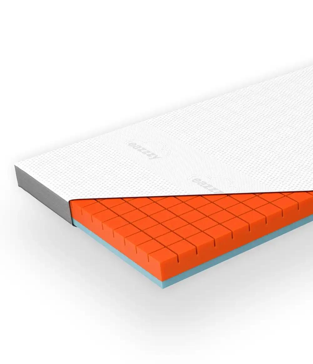 Genius eazzzy Premium Cube Topper, 9 cm, ergonoomiline madratsikate, 2-in-1 ümberpööratav topper, hingav võrk-kate, pestav, 180 x 200 cm