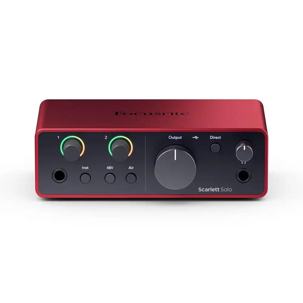 Focusrite Scarlett Solo 4. põlvkonna USB-heliliides kitarristidele, lauljatele ja produtsentidele – stuudiokvaliteediga salvestused ja kogu vajalik tarkvara