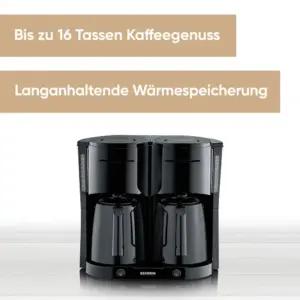 SEVERIN KA 9315 Duo filterkohvimasin 2 termokannuga, kuni 16 tassi, must, pilt 2